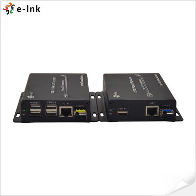 5VDC 6KM 4 Port USB2.0 Over Fiber UTP Extender