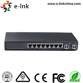 8G + 2SFP Pierścień typu Ethernet Przełącznik światłowodowy 1000M SFP Odległość 16K MAC